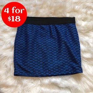 Charlotte Russe Blue and Black Mini Skirt